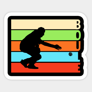 Vintage Bocce Player Sticker